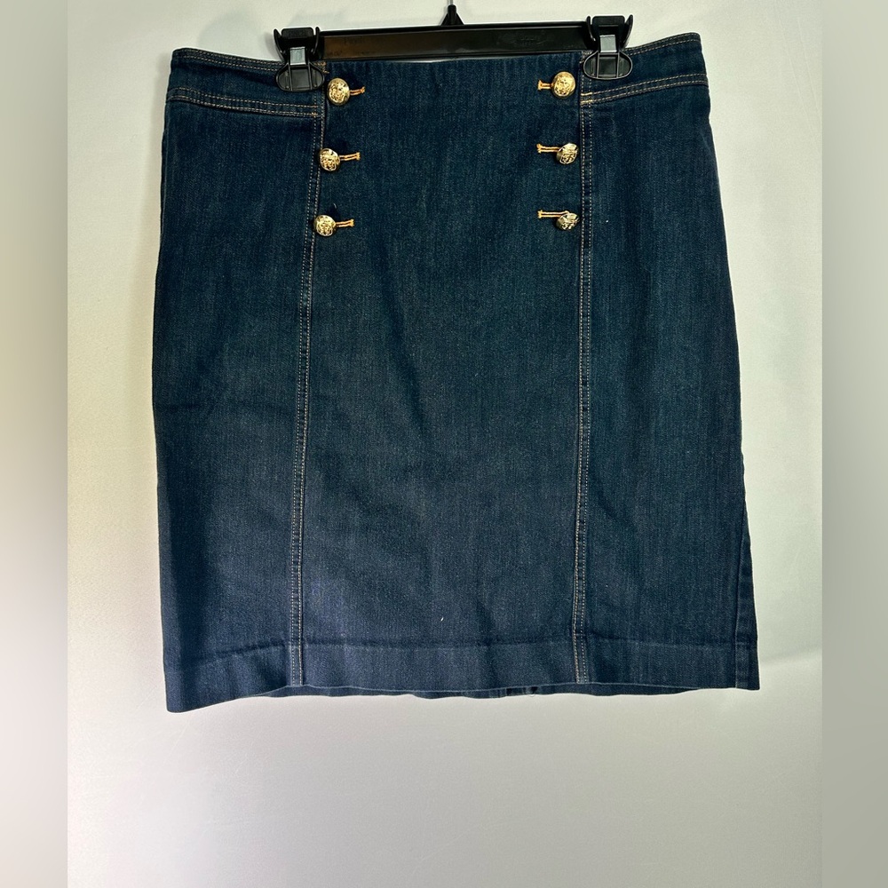 Talbots Dark Blue Denim‎ Pencil Skirt